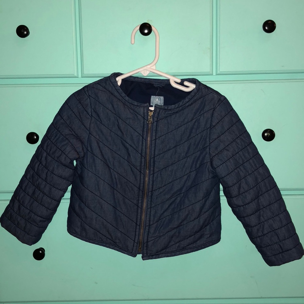 Girls Jean Bomber Jacket